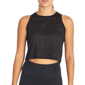 BALANCE Collection Essential Crop Tank Top in Black Women’s Size M